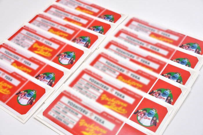 【オリジナル実例集】赤い球団をイメージしてつくったペーパーアイテム