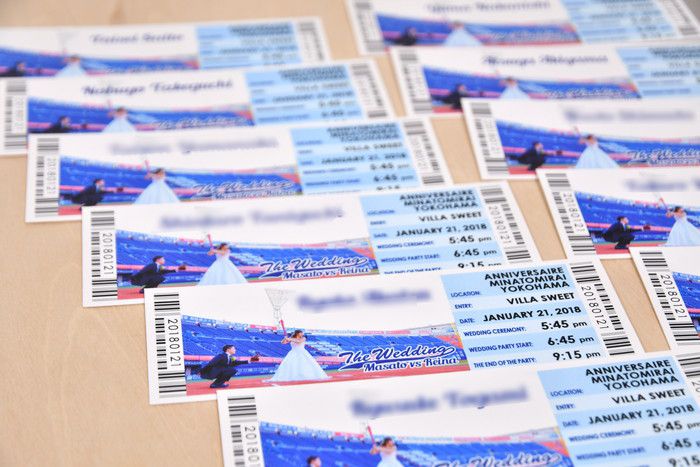 【オリジナル実例集】招待状だけじゃない野球チケット風ペーパーアイテム