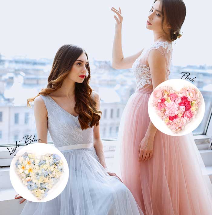 ドレスやヘッドドレスとリンク♡花嫁の手紙®でカラーコーデの完成度を上げる！