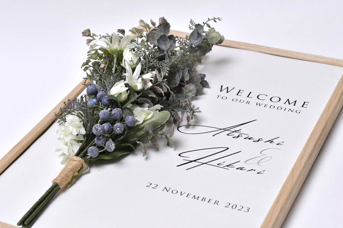 スワッグブーケ風ウェルカムボード新登場
