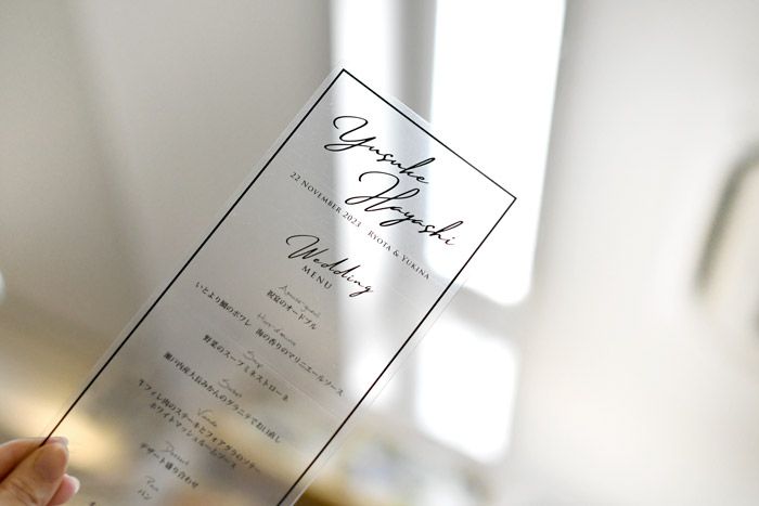 【NEW】最強に可愛い♡透明クリア席札＆トレペ席札に注目！