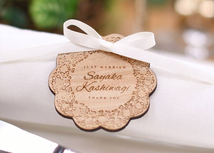 席札タグ ウッド