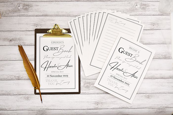 名前だけでOK派さんに！バインダータイプのゲストブックシートはいかが？