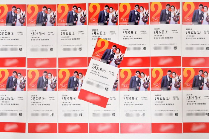 【オリジナル実例集】野球球団の観戦チケットをリアルに！ゲストにも大好評の席札♡