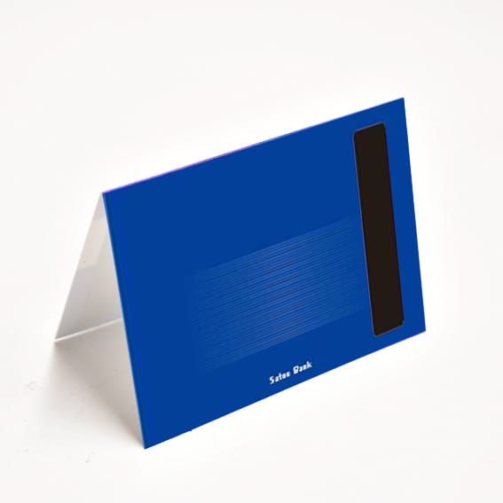 みずほ銀行の通帳型のはがきサイズの二つ折り席札