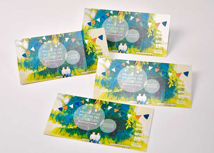 【オリジナル実例集】データの持ち込みもOK！音楽フェスチケット風招待状