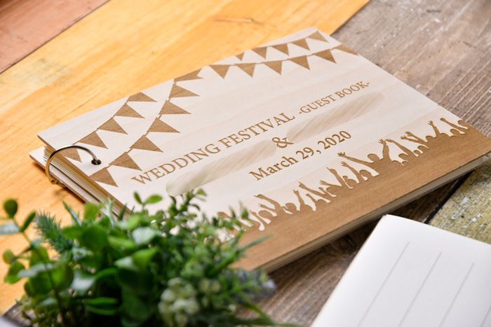 【オリジナル実例集】イメージをカタチに！オリジナルデザインのウッドゲストブック♡