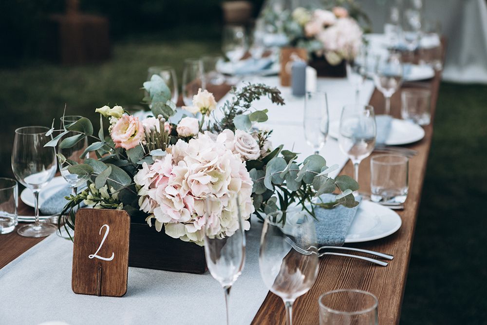 オシャレな結婚式のテーブルコーディネート