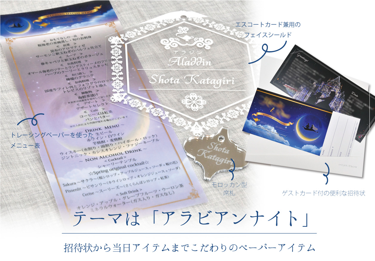 【オリジナル実例】アラビアン・ナイトをテーマにしたペーパーアイテム