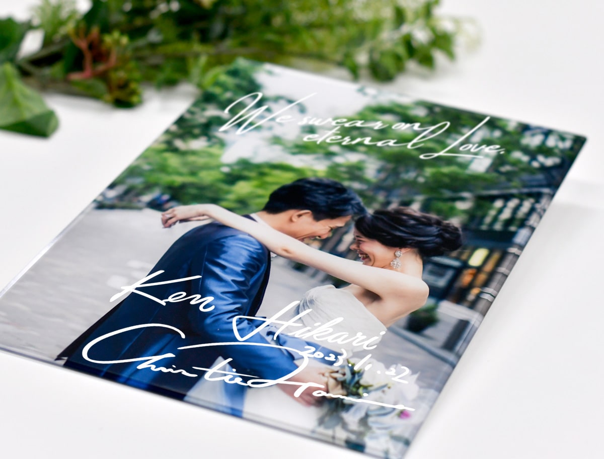 ＜オリジナル作成例＞写真できれいに残すふたりだけの結婚証明書