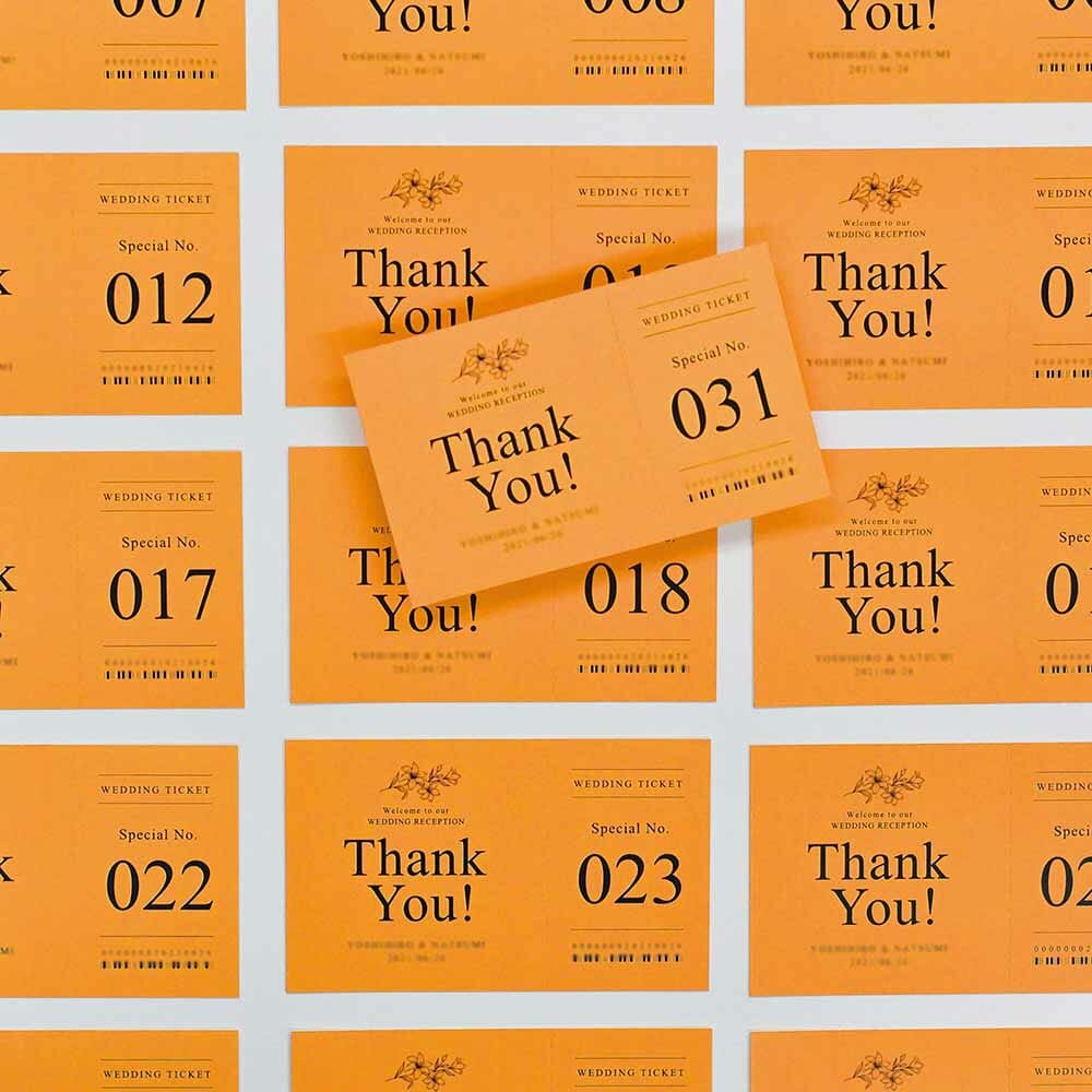 オリジナルのウェディング宝くじ