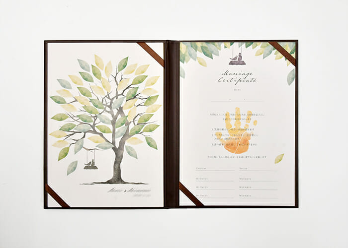 お子様の手形入り!”一生”思い出に残る家族の宝物♡ゲスト参加型結婚証明書