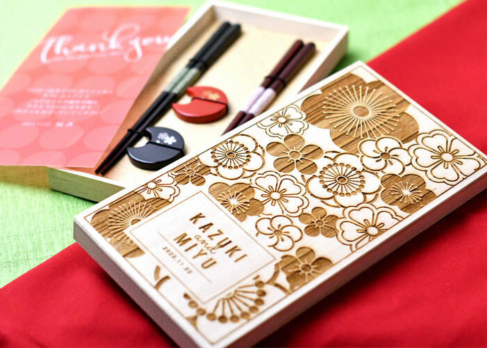 結婚式や入籍で贈る箸&箸置きの両親プレゼント