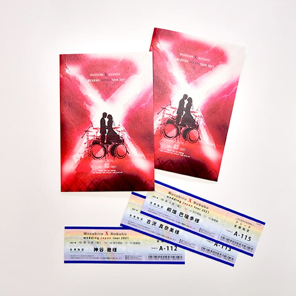 ミュージシャン好きにはたまらない！エスコートチケットと席次メニュー表