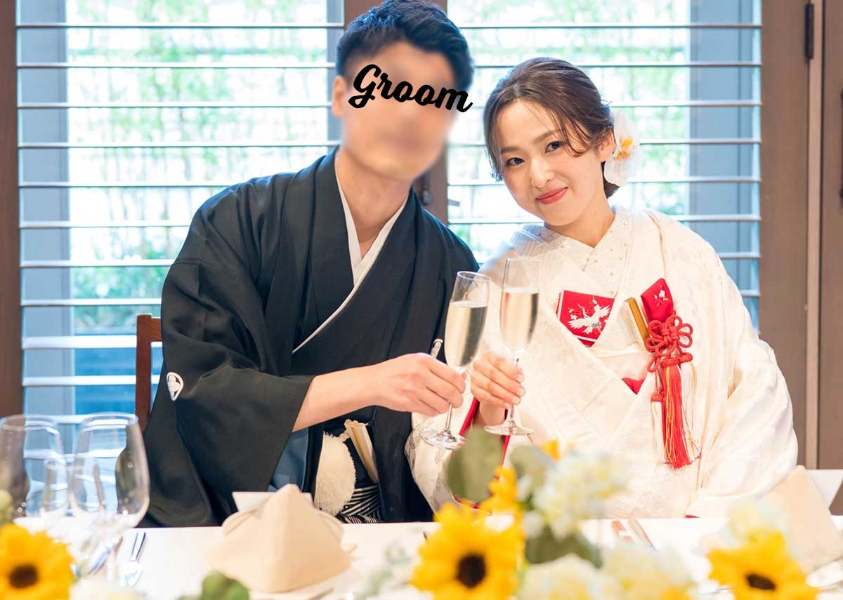 【お客様の声】ゲストにも好評！高級感のある金箔ウェルカムボード＆抗菌マスクケース