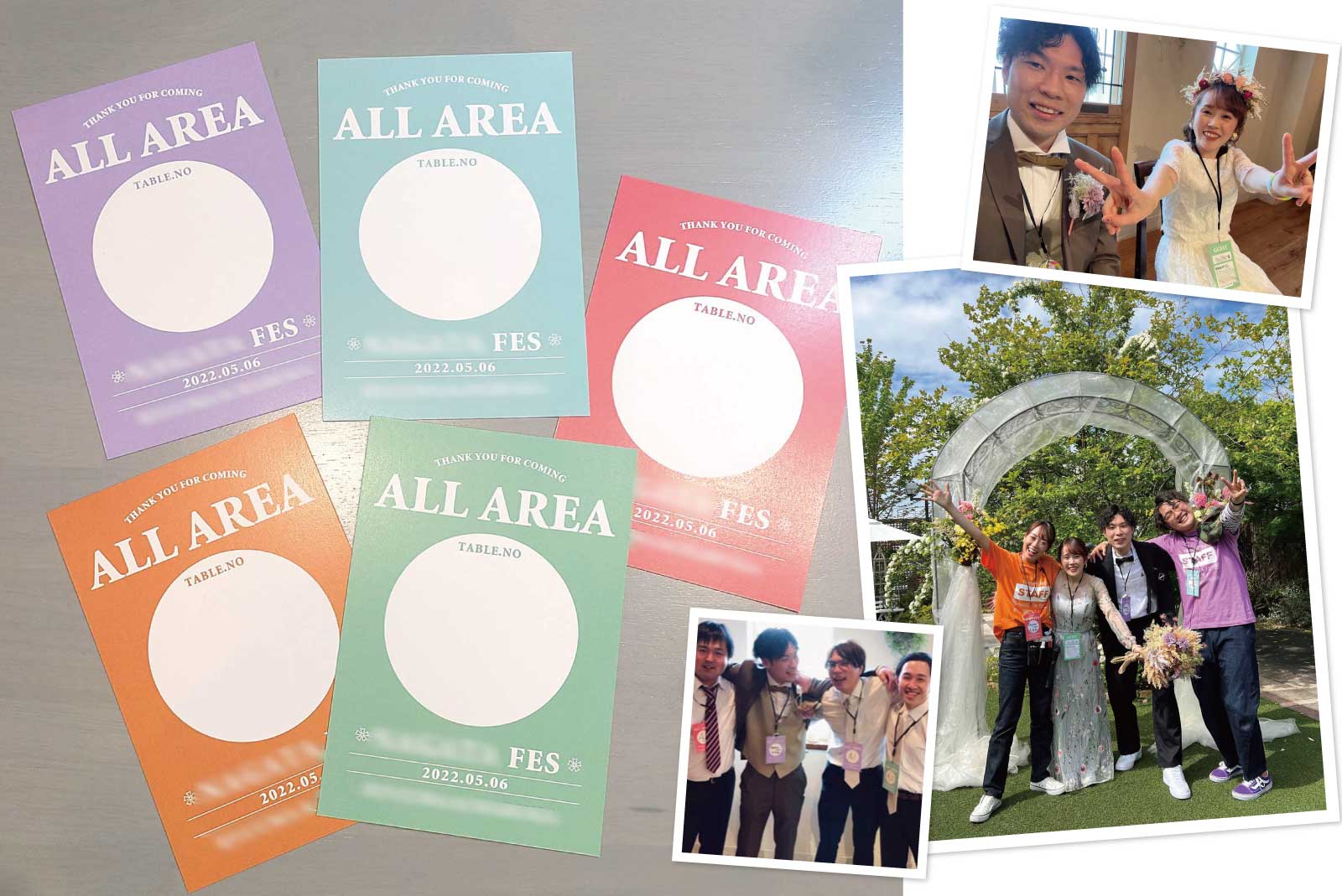 フェスに参加したような楽しい結婚式に♪ステージパス風カード