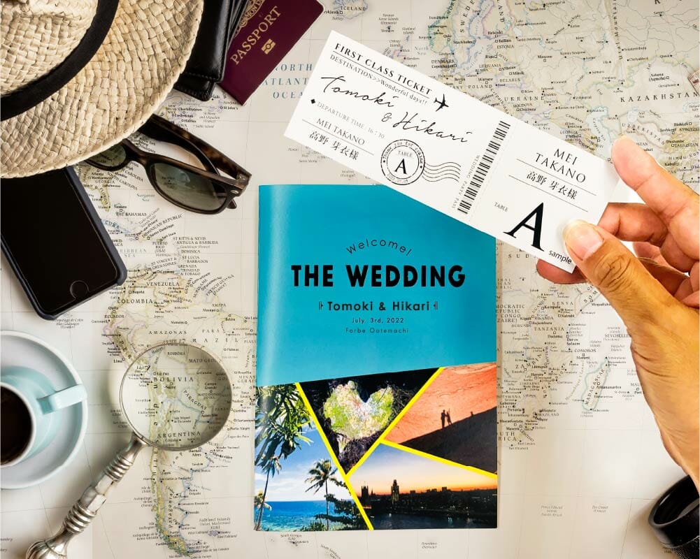 旅雑誌風プロフィールブック＆旅券エスコートカード