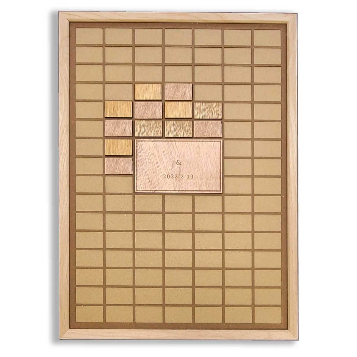 木製ピースのゲスト参加型結婚証明書