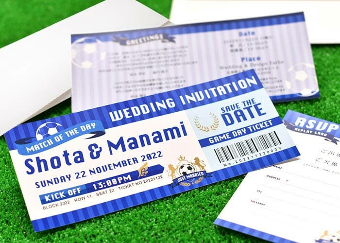Ｗ杯スタート♪サッカー好きの新郎様新婦様にオススメ！ペーパーアイテム