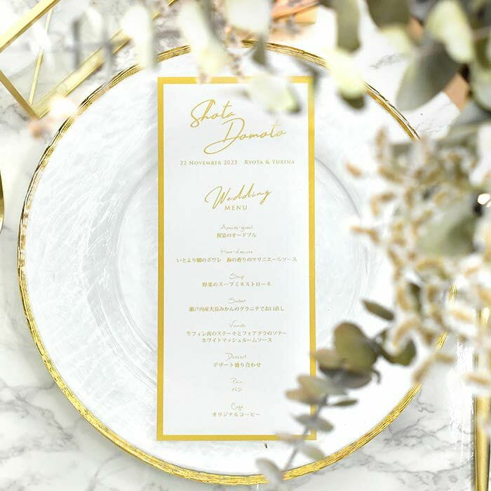 テーブルを華やかに♡2023春挙式人気の結婚式メニュー表6選