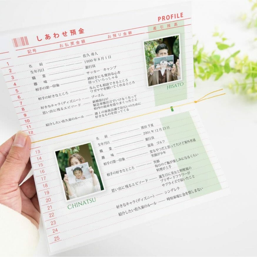 プロフィールも充実した席次表