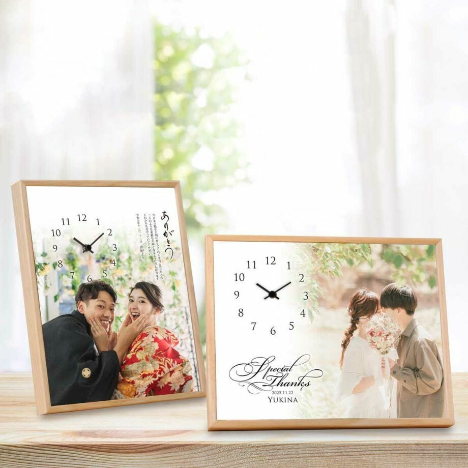 大切なお写真を時計に!結婚式の贈呈品フォトクロック