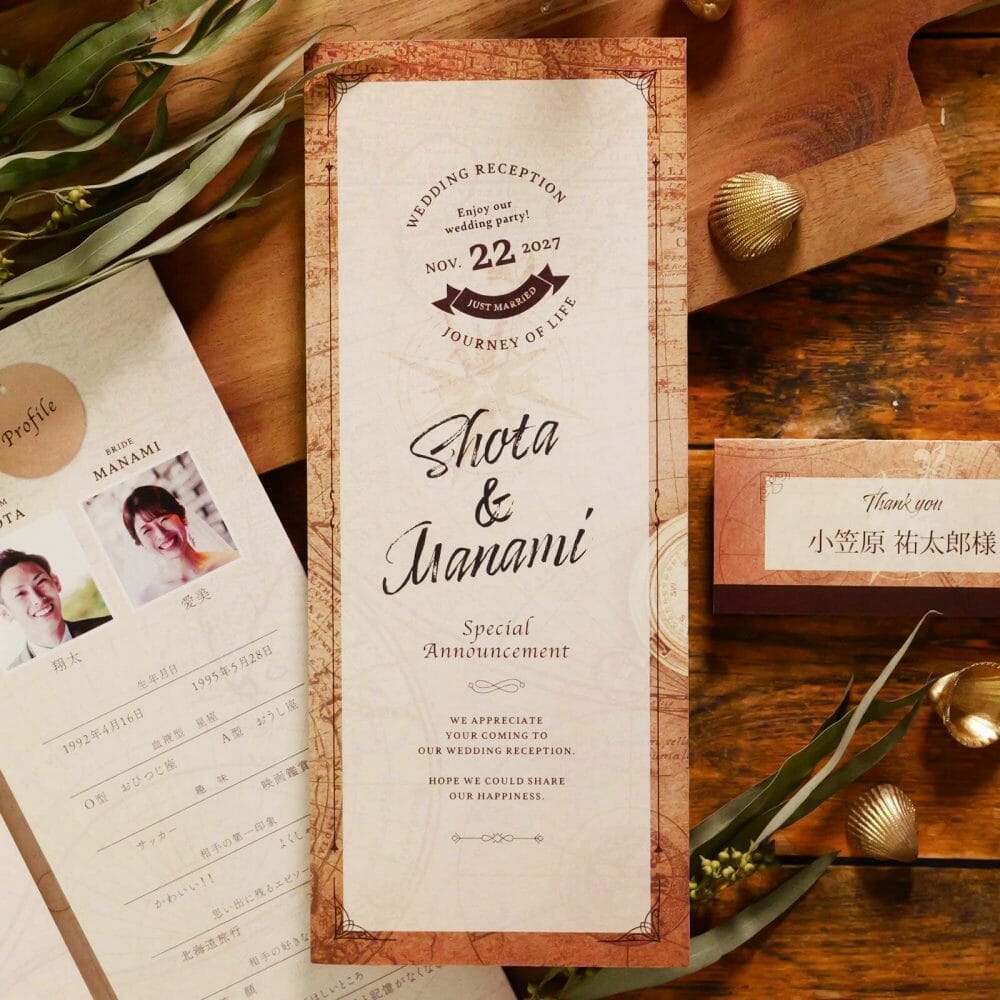 新しい人生の始まり！おふたりの新たな船出をイメージした世界地図の席次表