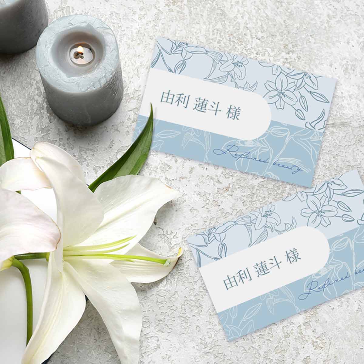 花ことば席札シリーズに6月・7月のお花が登場！安い＆おしゃれでテーブルコーディネートも華やかに！