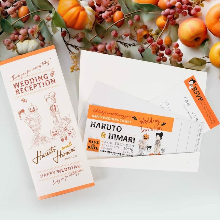 イラストで統一したお揃いのハロウィン風アイテム