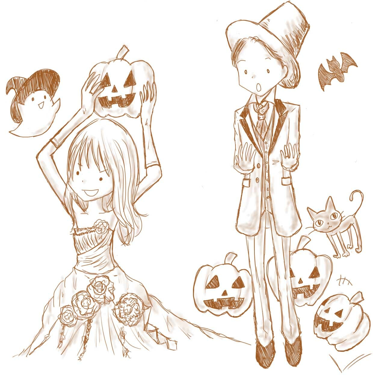 タブレットに手書きした似顔絵で仕上げる結婚式のアレンジアイテム