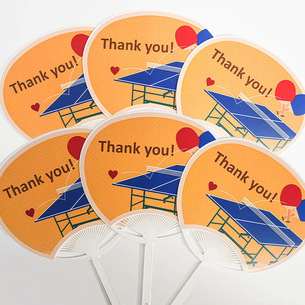 部活応援用うちわ卓球オリジナルデザイン