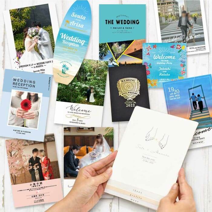 オシャレ写真満載や、雑誌風、インデックス風など様々なプロフィールブックがオリジナルで作れます