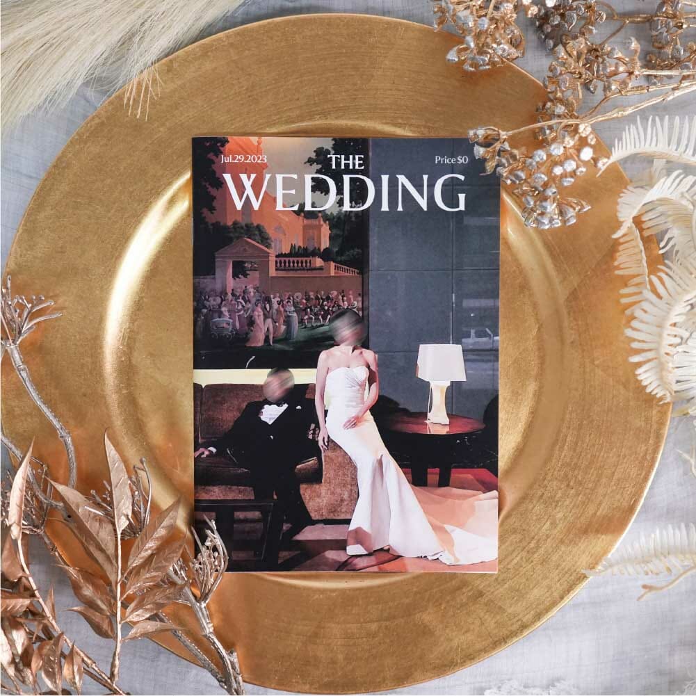 海外の高級雑誌New Yorker風の表紙のプロフィールブック