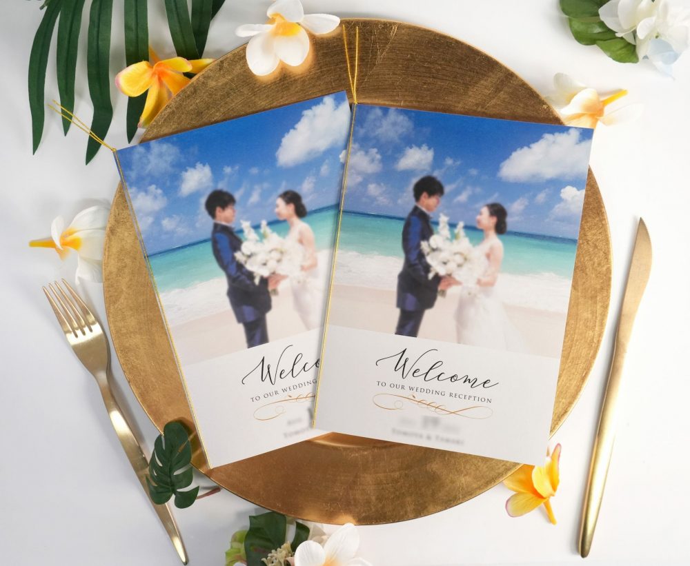 前撮り写真を使って作成する席次表付きプロフィールブック