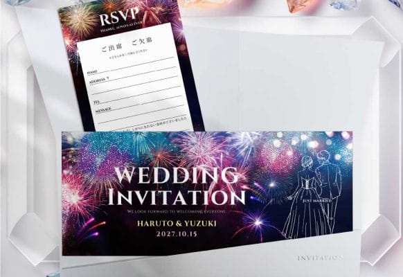 夏婚にオススメ！花火がテーマの招待状が華やか！