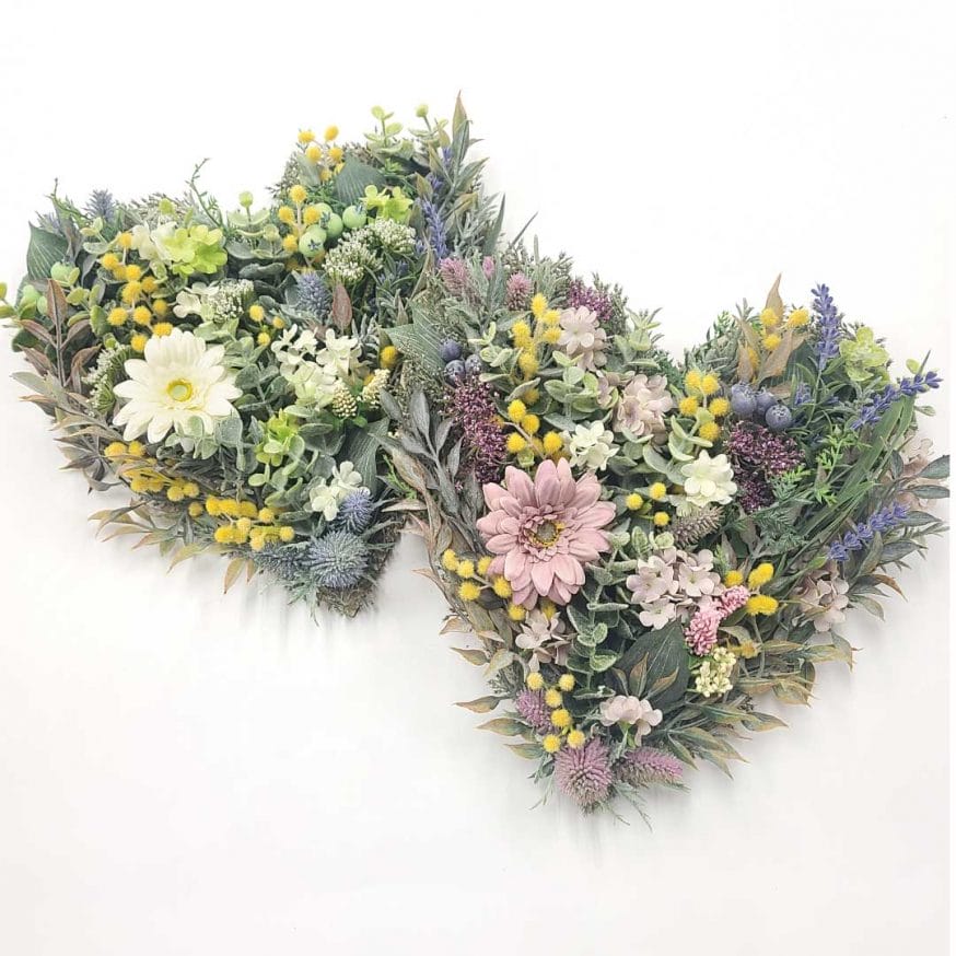 白グリーン系・ピンク系アレンジ