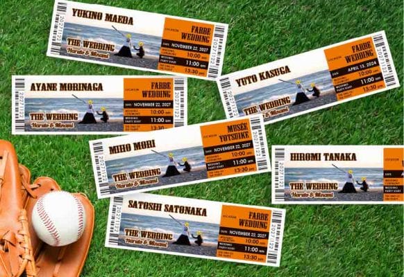 【席札】野球好きなら絶対撮りたいこの1枚！で作る！～ジャイアンツ風チケット席札～