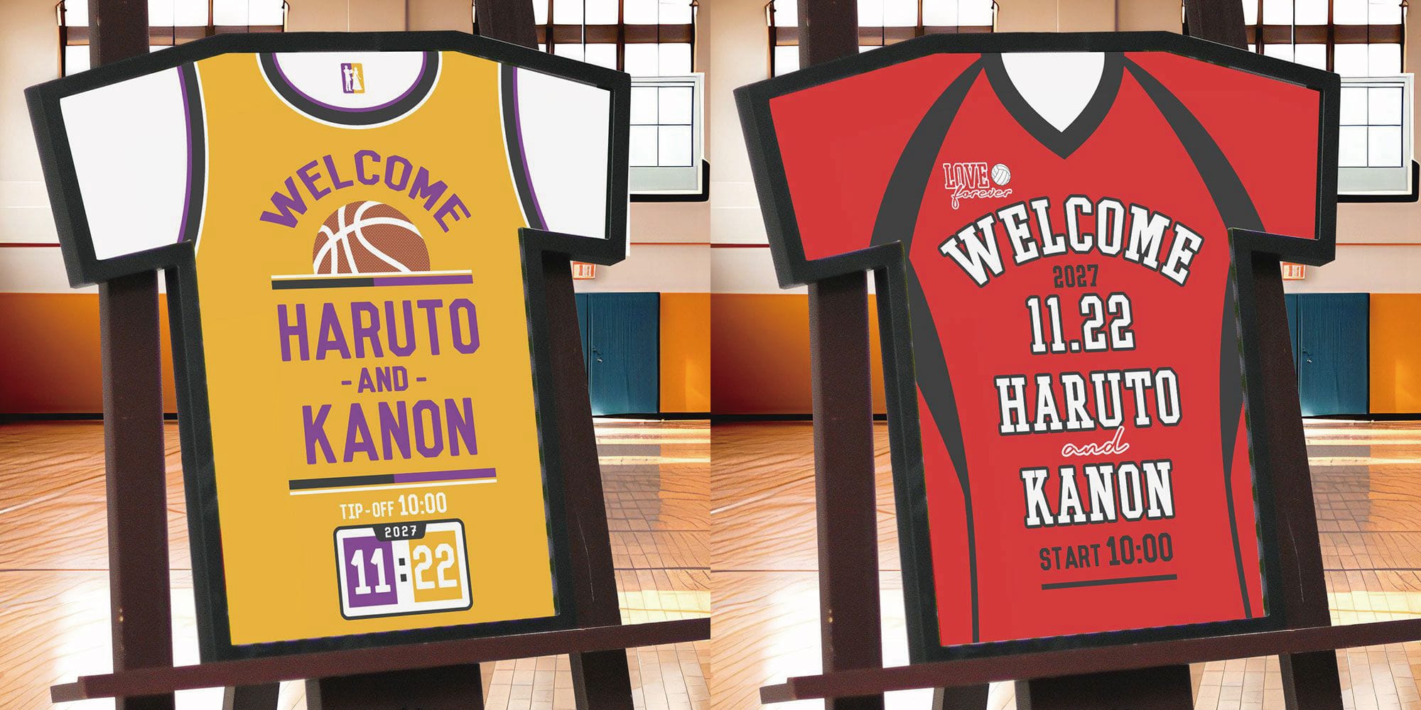 ＼スポーツテーマ婚／ インパクト大！Tシャツ型ウェルカムボードに新スポーツ登場！