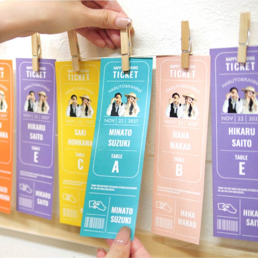 式場の受付で目を引くお写真入り！