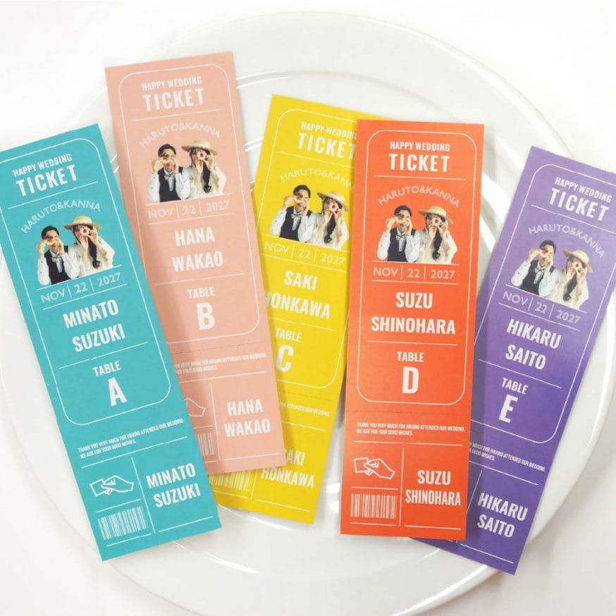 カラフルPOPなエスコートカード