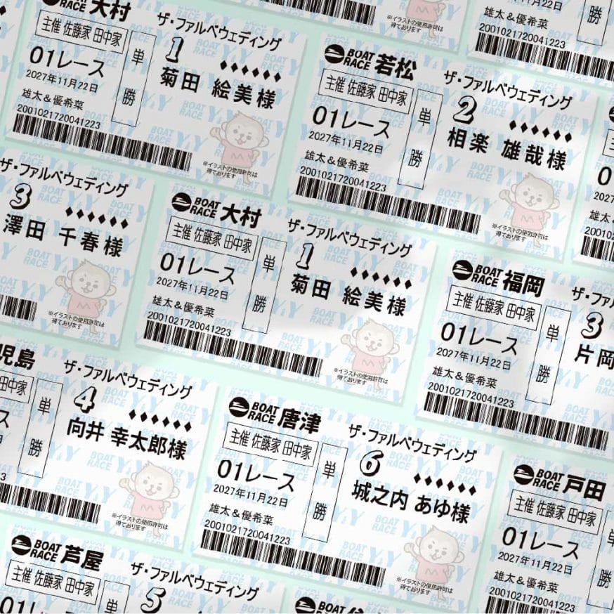 各競艇場名でつくったこだわり！