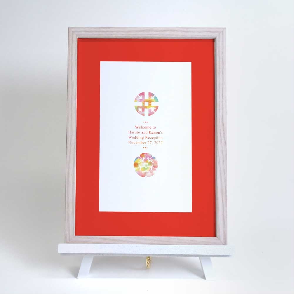 家紋入りのウェルカムボード