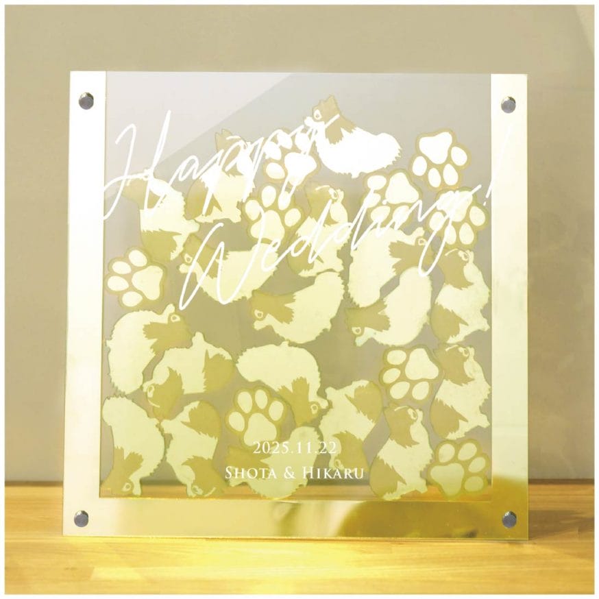 愛犬シルエットで作るウェディングドロップス