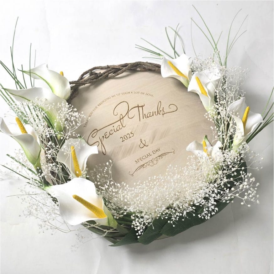 カラー×かすみ草アレンジ