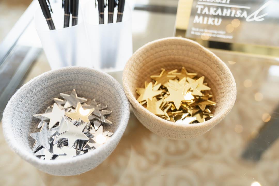 星形のウェディングドロップスピース