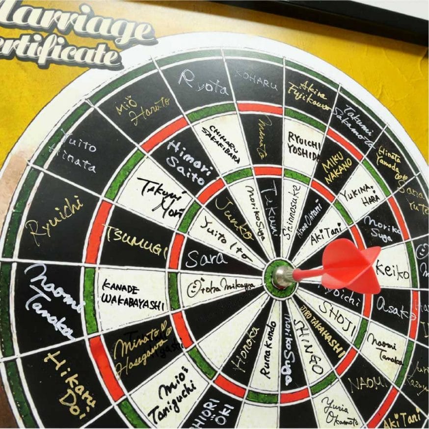 アレンジでダーツ風の演出も可能！