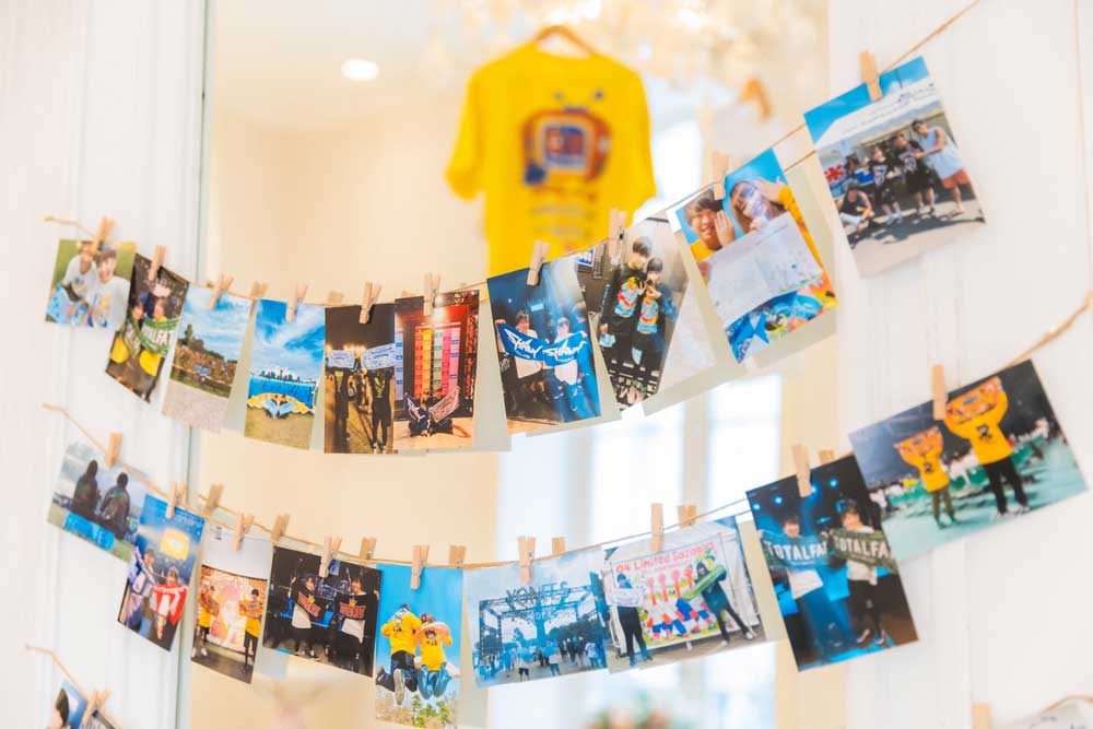 おふたりの思い出のお写真を飾って