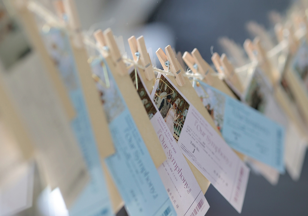 CanvaでDIYして準備したエスコートカード