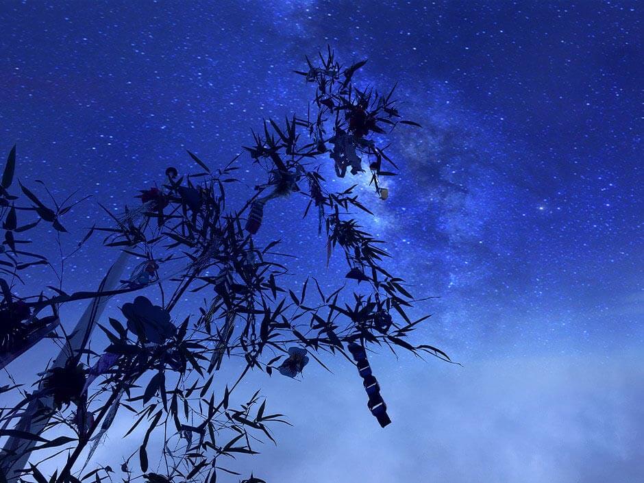 七夕の星空、天の川