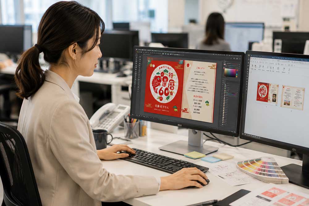 ファルベでオーダーメイドできる還暦祝いのしおり